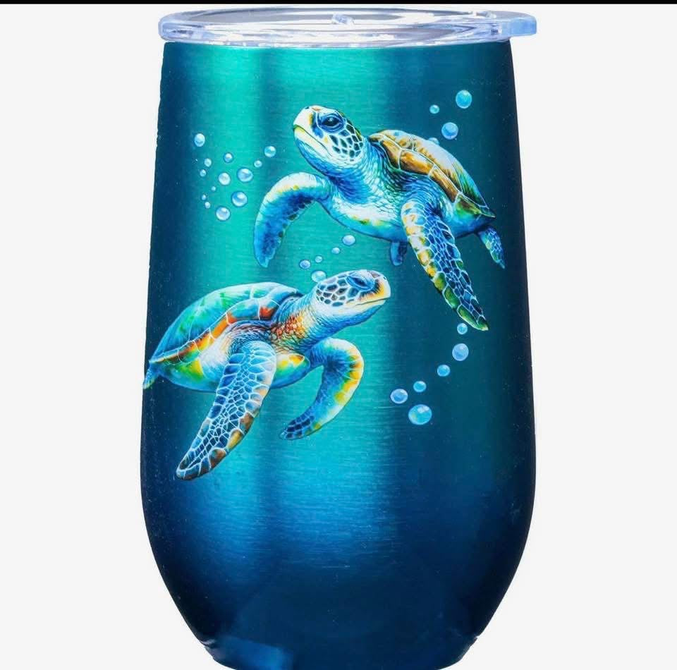 Sea turtle tumbler