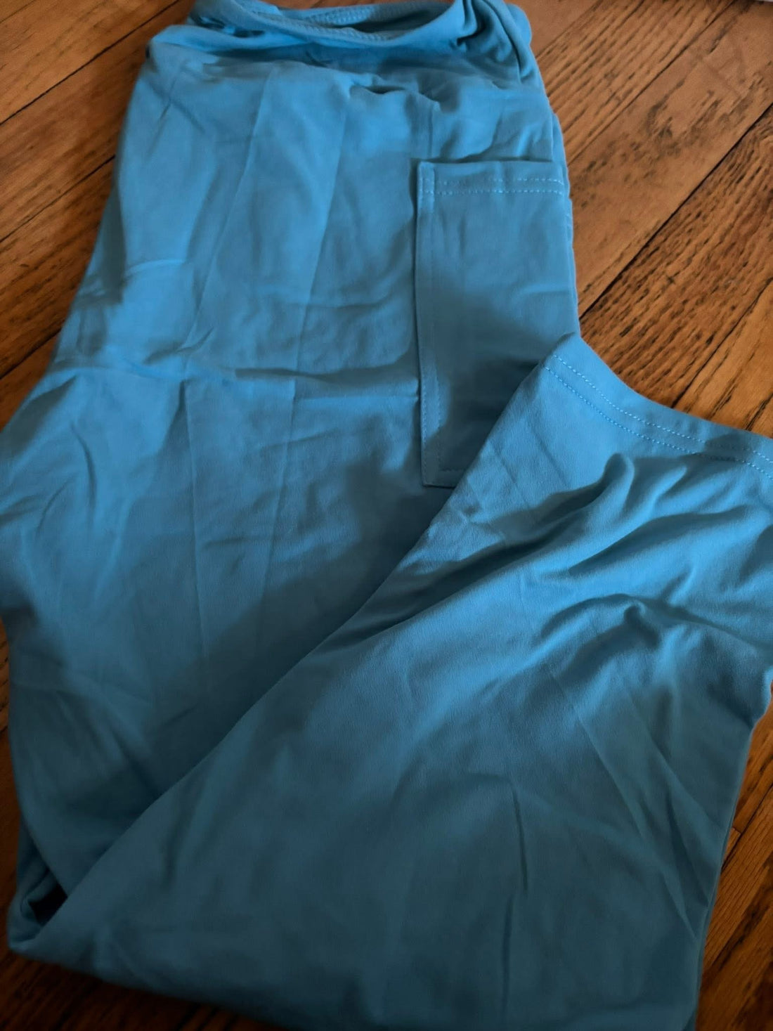 Solid lake blue capri
