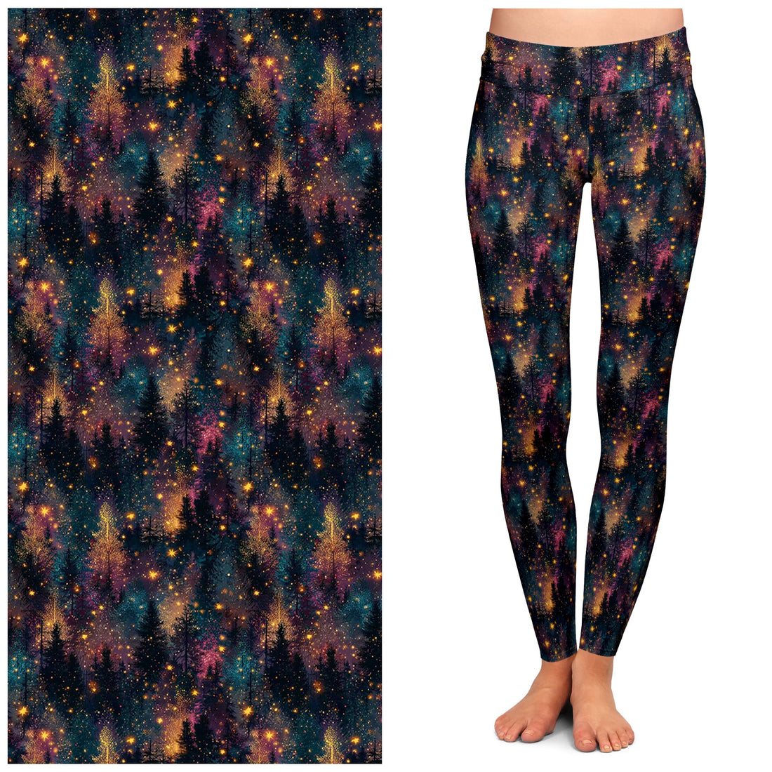 Winter trees leggings with pockets