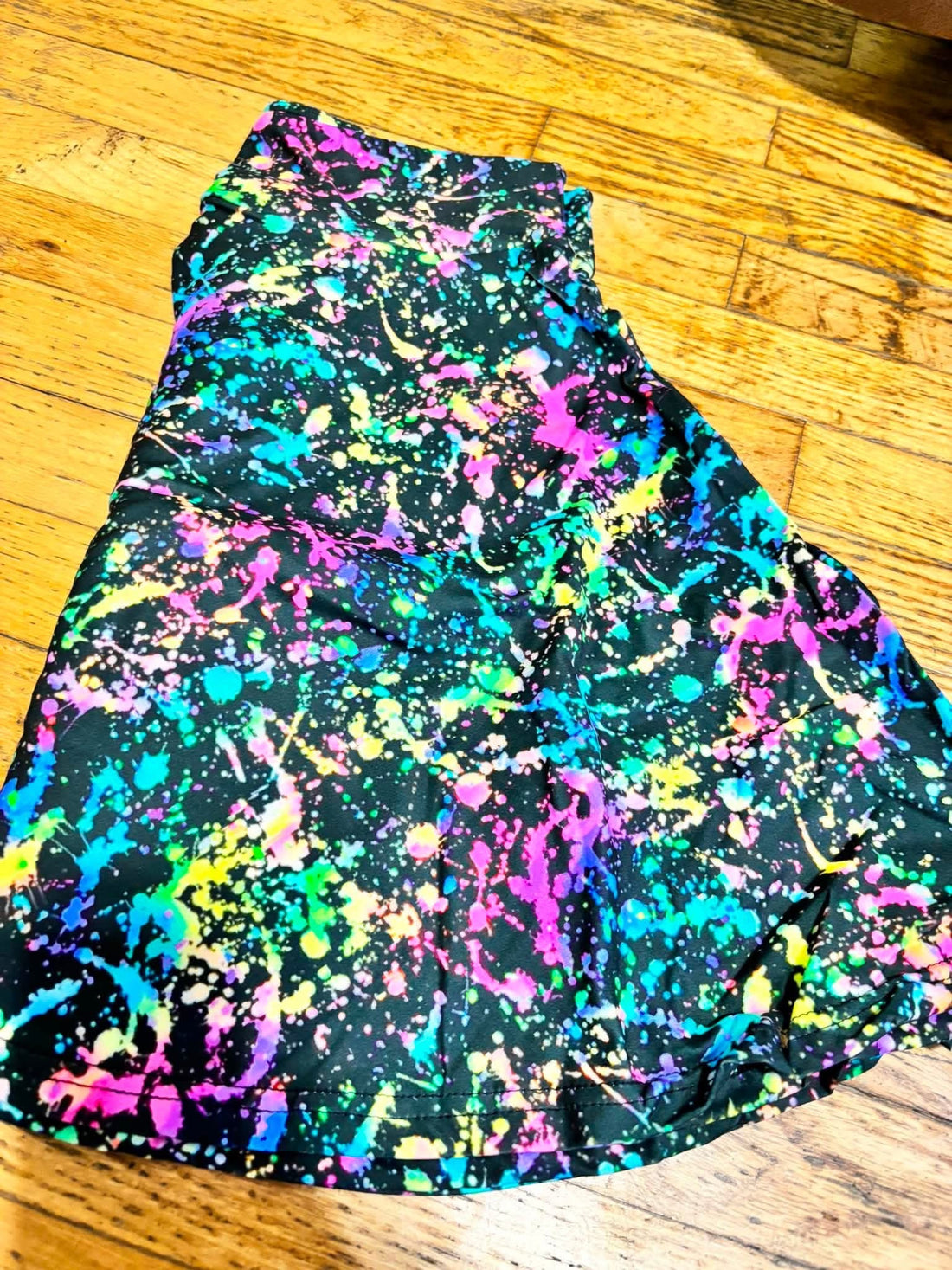 Paint splatter skorts w/ pockets