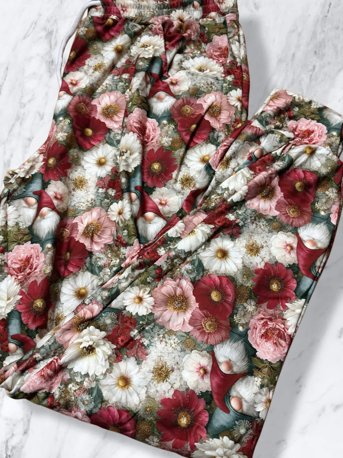 Floral gnome joggers