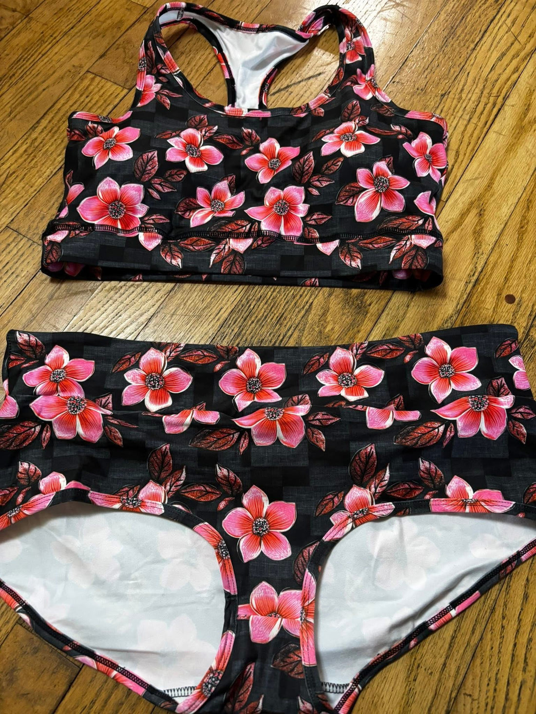 Pink floral underwear