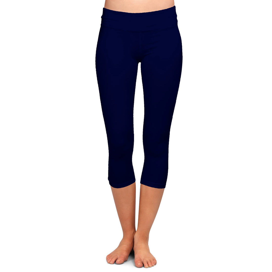 Solid navy capri