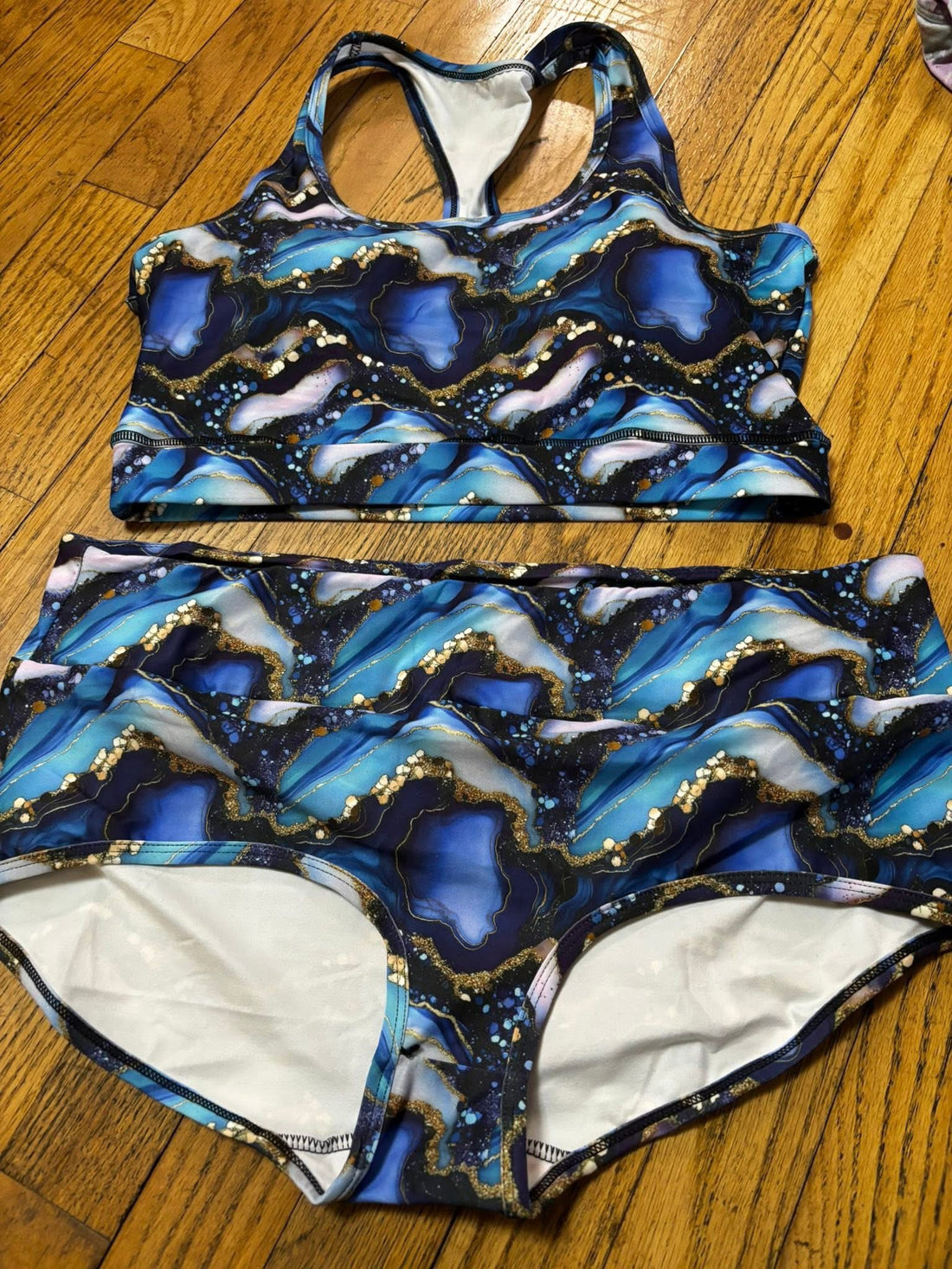 Blue marble underwear