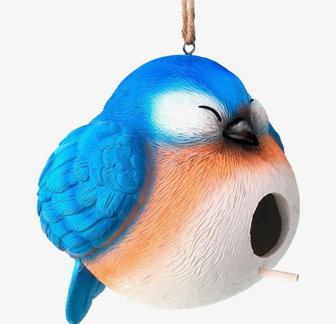 Blue birdhouse