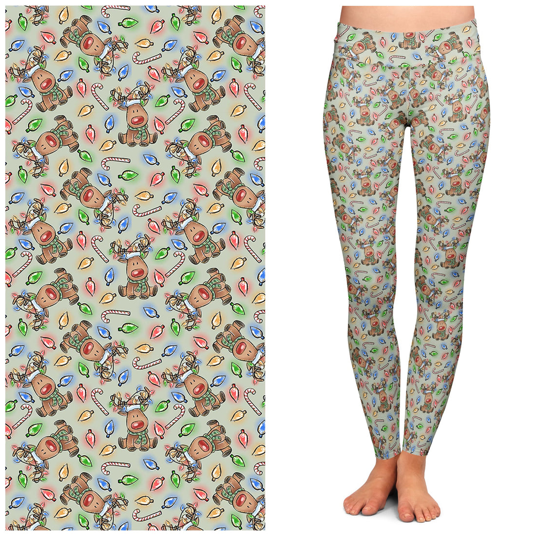 Reindeer leggings with pockets