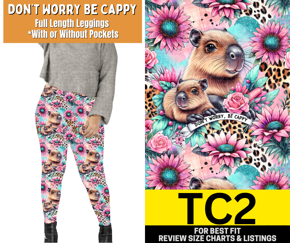 Don't Worry Be Cappy Full Length Leggings w/ Pockets