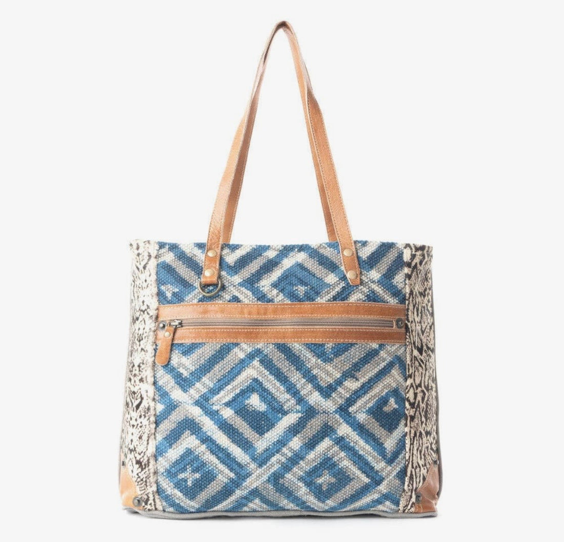 Myra rhombic pattern tote bag