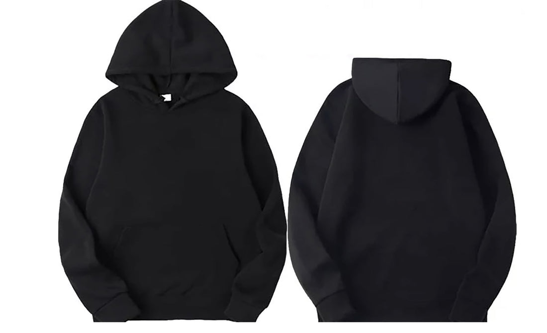 Solid black hoodie
