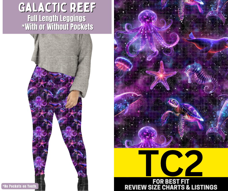 Galactic Reef Full Length Leggings w/ Pockets