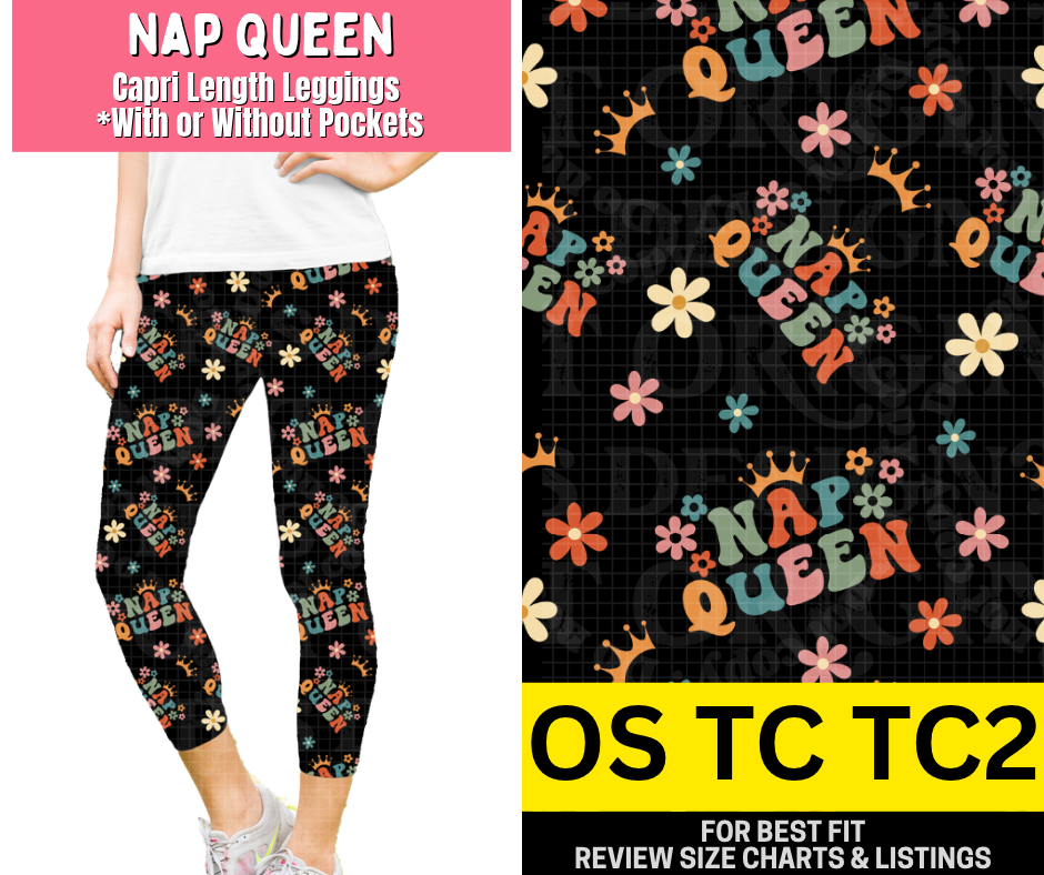 Nap Queen Capri Length Leggings w/ Pockets